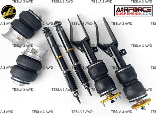 TESLA 3 AWD AIR STRUTS AIRFORCESUSPENSION.COM