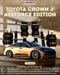 TOYOTA CROWN CROSSOVER/SPORT 2WD AWD S235/236 23-UP AIR SUSPENSION AIRFORCESUSPENSION.COM 